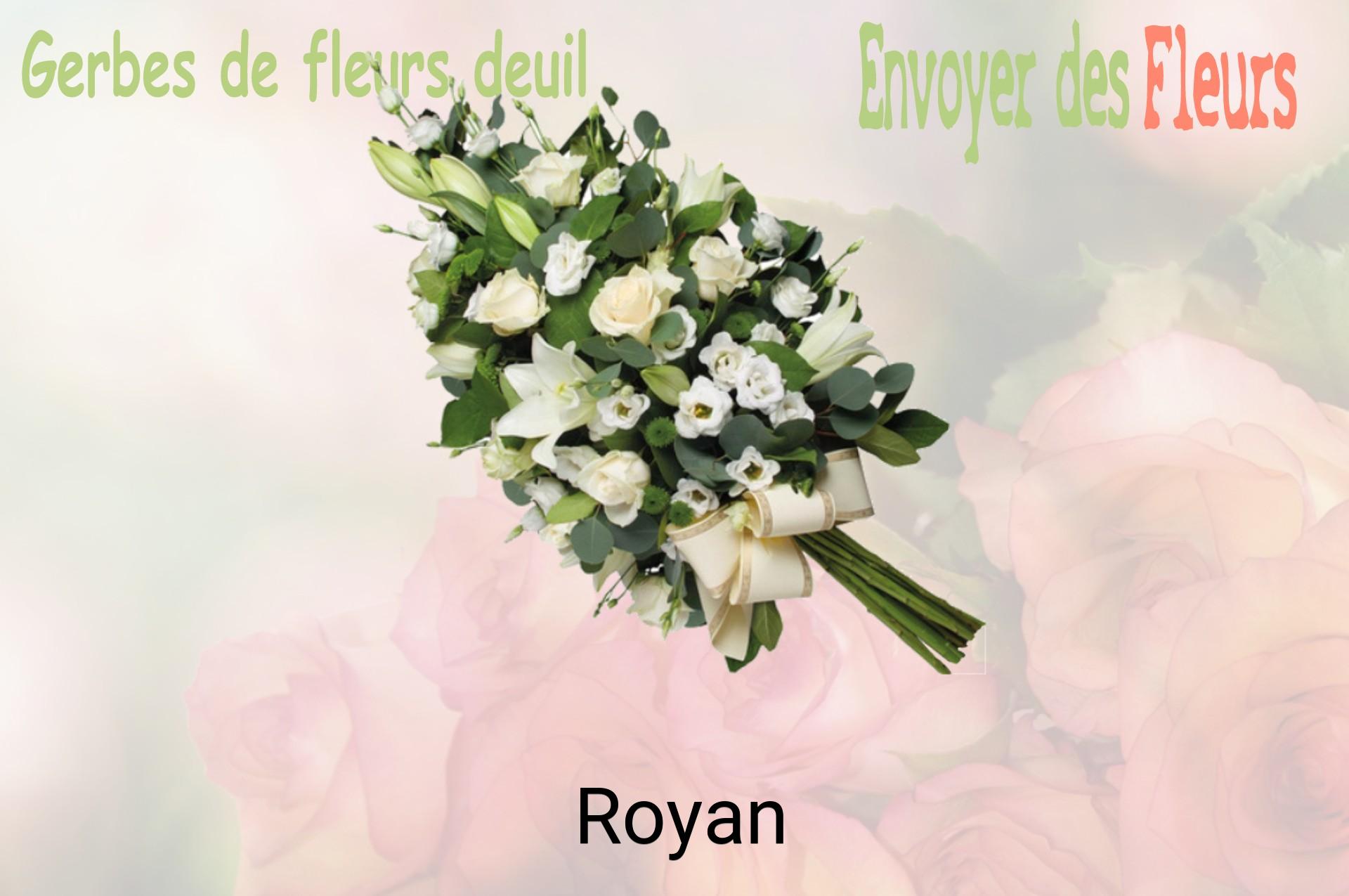 Gerbe de fleurs de deuil livrée à Royan